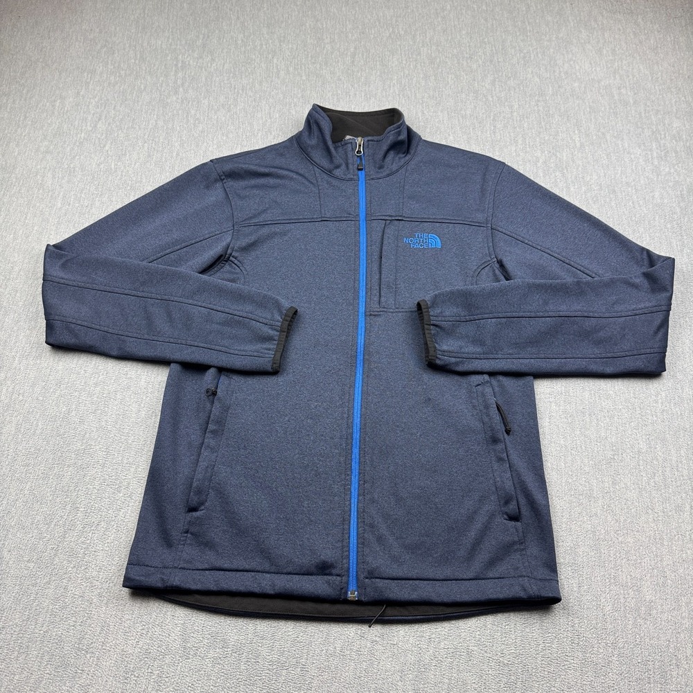 The North Face Jacket Mens Medium Blue Apex Bionic Long Sleeve Pocket Mock Neck